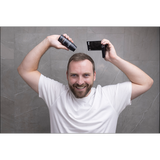 Samson Labs 360 degree mirror mens hair mirror product in use frontal