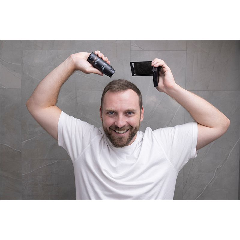 Samson Labs 360 degree mirror mens hair mirror product in use frontal