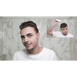 Samson Labs Hair Styling powder in use before and after Precision Hair Pack results frontal