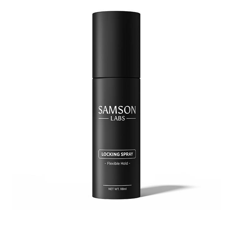 Samson Labs Locking Spray bottle for hair styling and all day hold product frontal