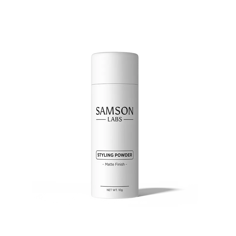 Samson Labs Styling Powder bottle dry gel product frontal